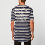 Harbor Elongated Tee // Navy Stripe (L)