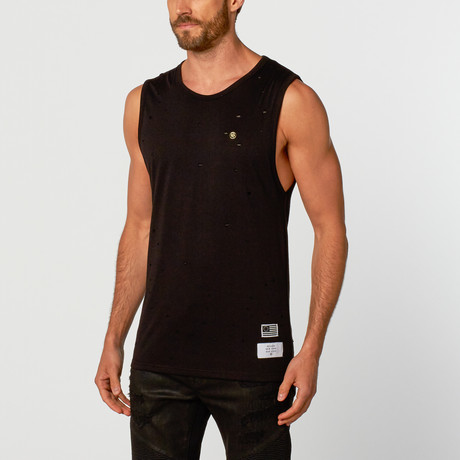 Destroyed Layered Tank // Black (XS)