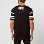 Reset Pattern Zip Tee // Black (XS)