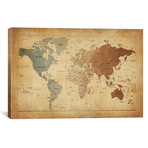 Map of The World III // Michael Tompsett (26"W x 18"H x 0.75"D)