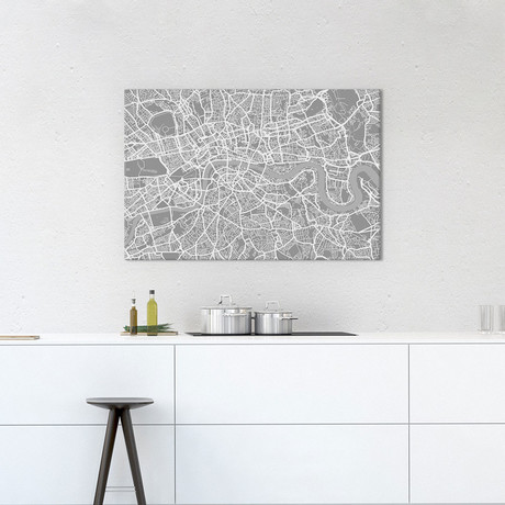 London Map V (26"W x 18"H x 0.75"D)