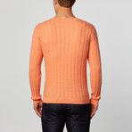 Cashmere Blend Cable Crew // Nectar (L)