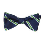 Micro Stripe Bow Tie  // Navy