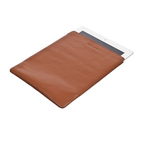 Leather iPad Sleeve // Tan (iPad Mini)