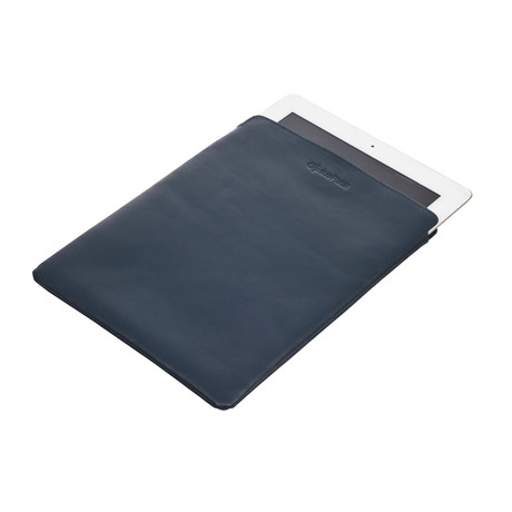 Leather iPad Sleeve // Navy (iPad Mini)