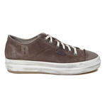 Ranch Punched Low Top Sneaker // Elefant Brown + White (Euro: 45)