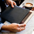 Leather iPad Sleeve // Black (iPad Mini)