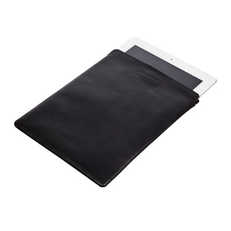 Leather iPad Sleeve // Black (iPad Mini)