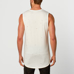 Destroyed Layered Tank // Off White (S)