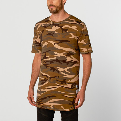 Camo Hi Lo Tee // Brown (XS)