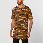 Camo Hi Lo Tee // Brown (S)