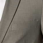 Single Breasted Slim Fit Suit // Light Grey (US: 40S)