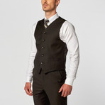 Single Breasted Vested Suit // Black (US: 40S)