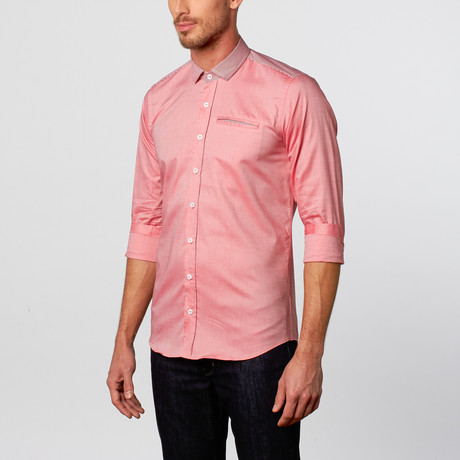 Contrast Button-Up // Pink (S)