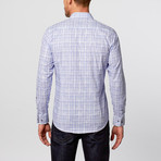 Fade Grid Button-Up // Blue (S)