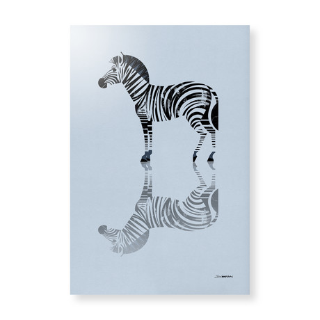 Zebra (16"W x 24"H x 1.5"D // Stretched Canvas)