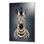 Zebra II (16"W x 24"H x 1.5"D // Stretched Canvas)