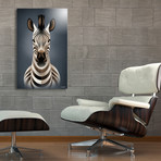 Zebra II (16"W x 24"H x 1.5"D // Stretched Canvas)