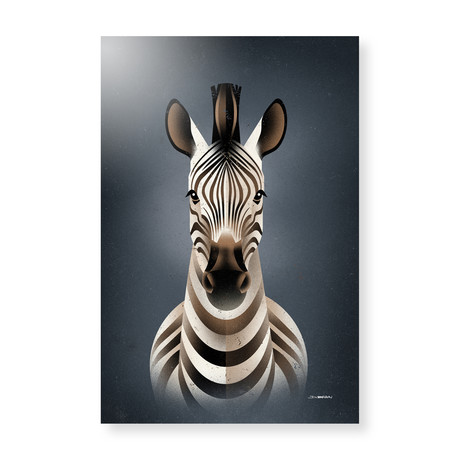 Zebra II (16"W x 24"H x 1.5"D // Stretched Canvas)