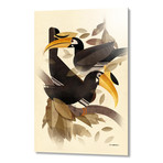 Hornbills (16"W x 24"H x 1.5"D // Stretched Canvas)