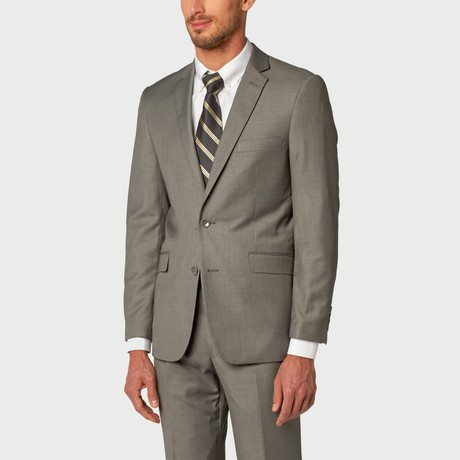 Single Breasted Slim Fit Suit // Light Grey (US: 36S)