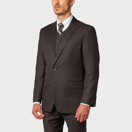Single Breasted Vested Suit // Charcoal Grey (US: 38R)