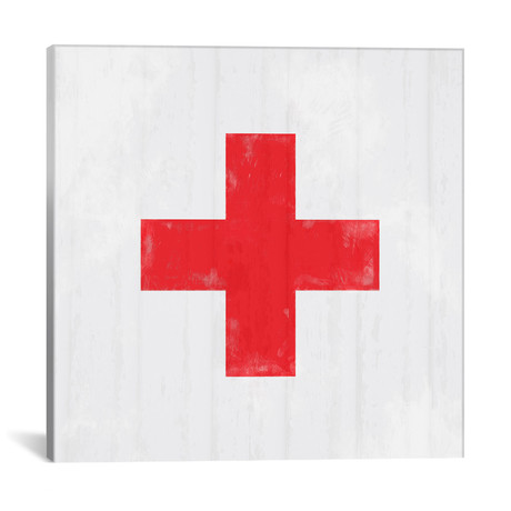 Modern Art // Red Cross (18"W x 18"H x .75"D)