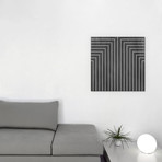 Mid Century Modern Art- Geometric Pattern 90 // 5by5collective (12"W x 12"H x 0.75"D)