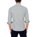 Jared Lang // Hexagons Button-Down Shirt // Black (M)