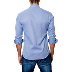 Jared Lang // Psychadelic Skills Placket Button-Down Shirt // Blue (M)