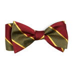 School Stripe Bow Tie  // Olive