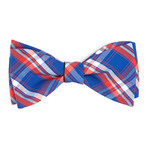 Sunset Plaid Bow Tie  // Royal Blue