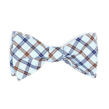 Wrigley Plaid Bow Tie // Blue