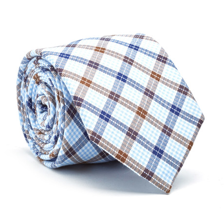 Wrigley Plaid Tie // Blue