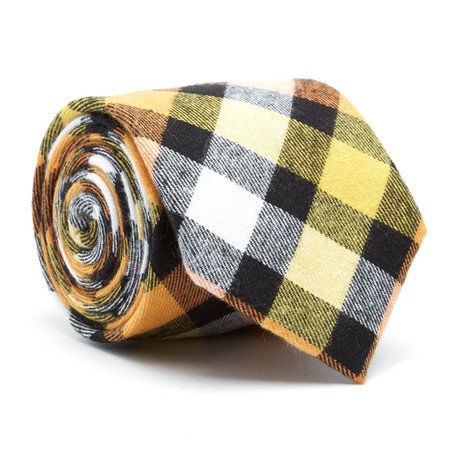 Big Table Plaid Tie // Yellow