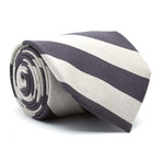 College Stripe Wool Tie // Light Taupe