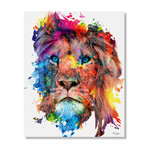 Lion (16"W x 20"H x 1.5"D // Stretched Canvas)