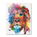 Lion (16"W x 20"H x 1.5"D // Stretched Canvas)