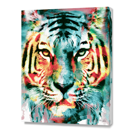 Tiger II (16"W x 20"H x 1.5"D // Stretched Canvas)