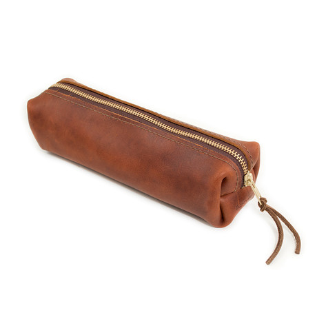 High Line Leather Pouch (Saddle)
