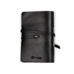 Leather Golf Log + Pocket (Black)