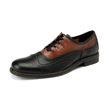 Two-Tone Dress Shoe // Black + Brown (Euro: 38)