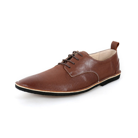 Perforated Lace-Up // Brown (Euro: 38)