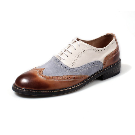 Classic Oxford Oxford // Brown + Pale Tan + Light Blue (Euro: 38)