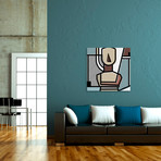 Cycladic Figurine (16"W x 16"H x 1.5"D // Stretched Canvas)