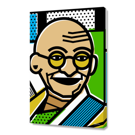 Mahatma Gandhi (16"W x 24"H x 1.5"D // Stretched Canvas)