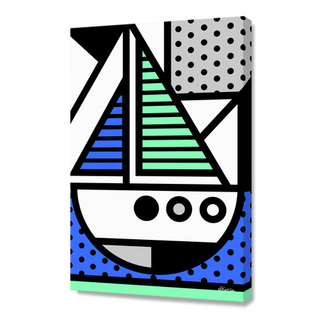 Sail (16"W x 24"H x 1.5"D // Stretched Canvas)