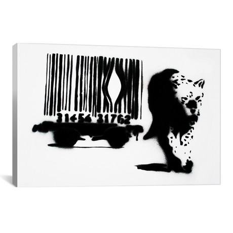 Barcode Leopard Tiger (26"W x 18"H x 0.75"D)