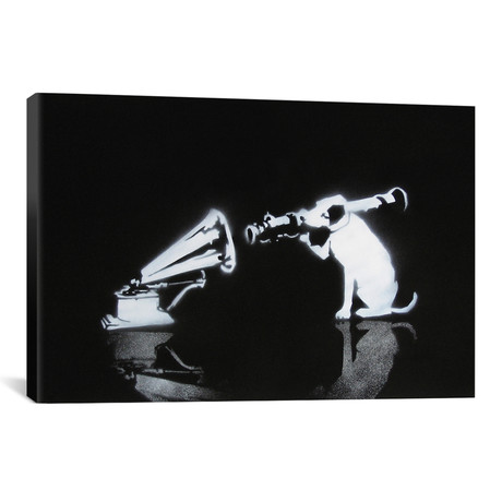 Black White Hmv Rocket Dog (26"W x 18"H x 0.75"D)