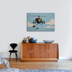 Banksy Happy Choppers // Helicopter (26"W x 18"H x 0.75"D)